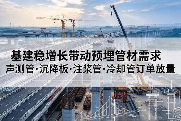 紫金基建稳增长带动预埋监测管材需求，声测管、沉降板、注浆管订单持续放量